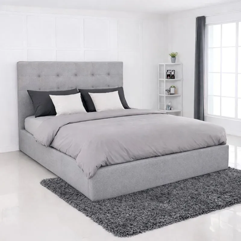 DOLCE Gas Lift Bed (for Mattress 160x200cm) Grey Fabric