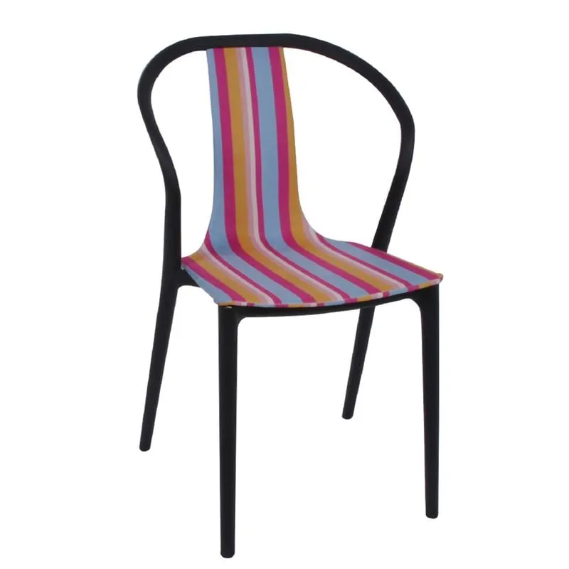 VISION Chair Stripe Fabric/PP Black