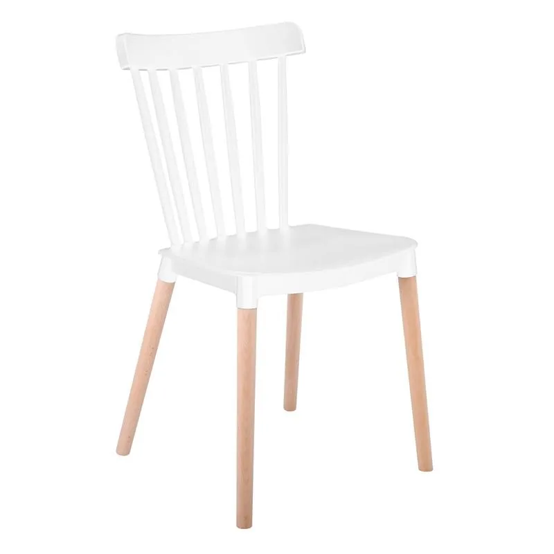 LINA Chair PP White (Wooden Beech Legs)