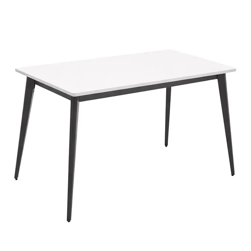 VIDAL Table 80x120cm Metal Black/HPL White