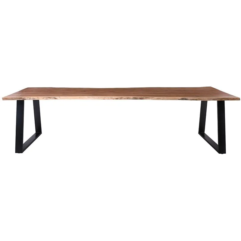 LIZARD-W Dining Table 300x100x78 Acacia Natural Finish (Black Paint)