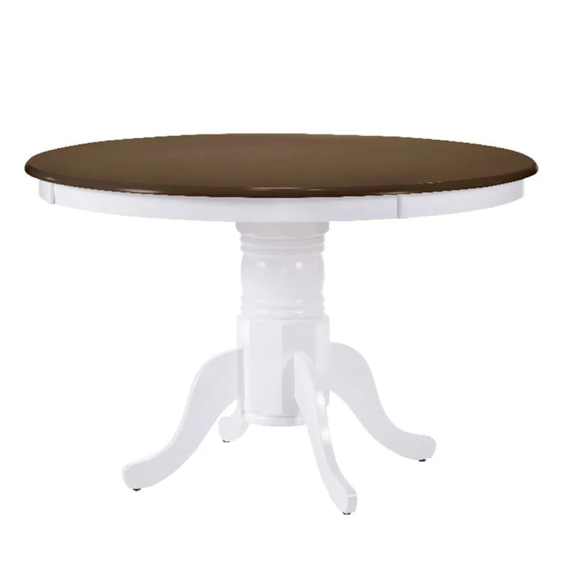 NIRVANA Round Dining Table D106 White/Walnut
