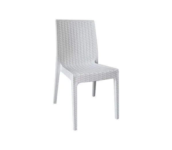 DAFNE Stackable Chair PP-UV White (Rattan Look)