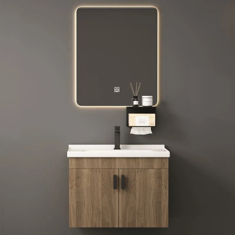 IDEA-3 Bathroom Set Natural (Countertop with sink and LED mirror) 60x47x45cm