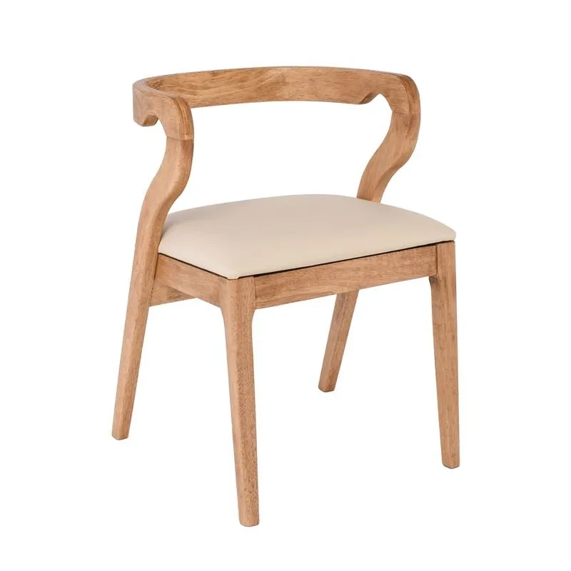 FRANKY Chair Natural, Pu Cream