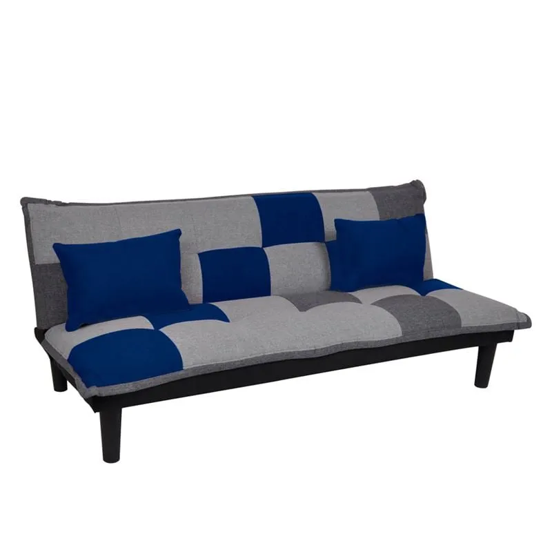 FENDER Sofabed Patchwork-Blue Fabric