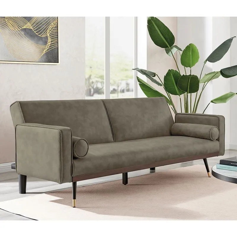 CLICK Sofa-Bed Fabric Suede Cappuccino