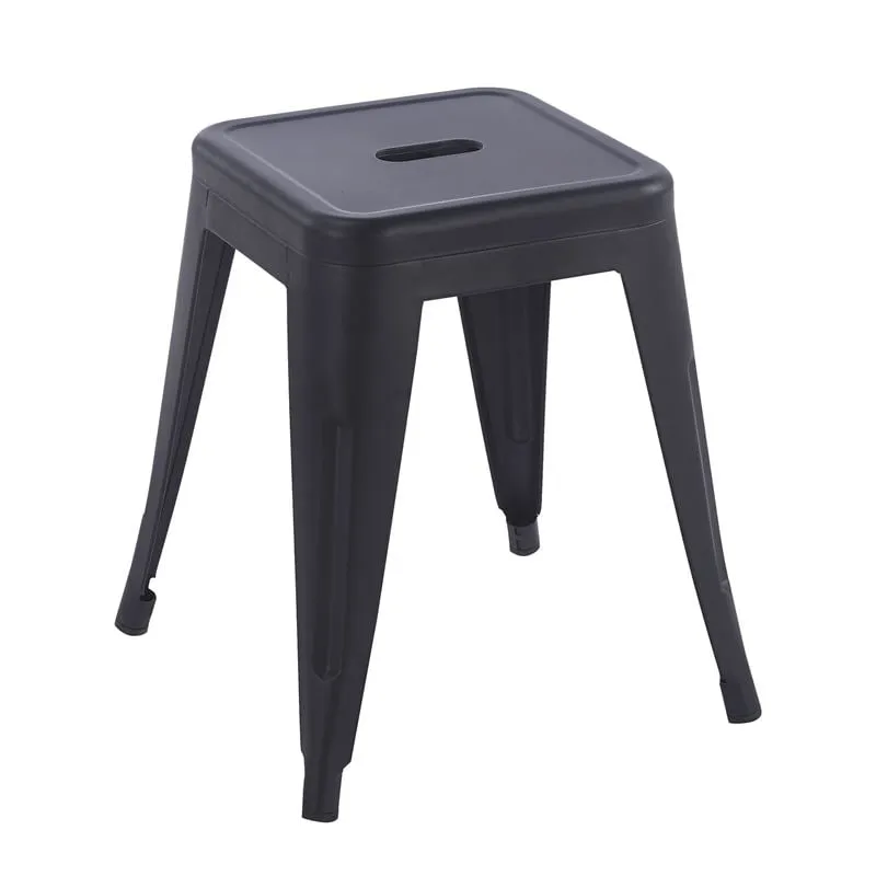 RELIX Stool H.45cm Metal Black Matte