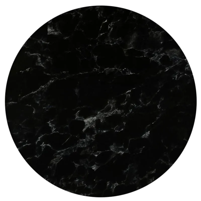 HPL Table Top D.70cm/12mm Black Marble (UV)