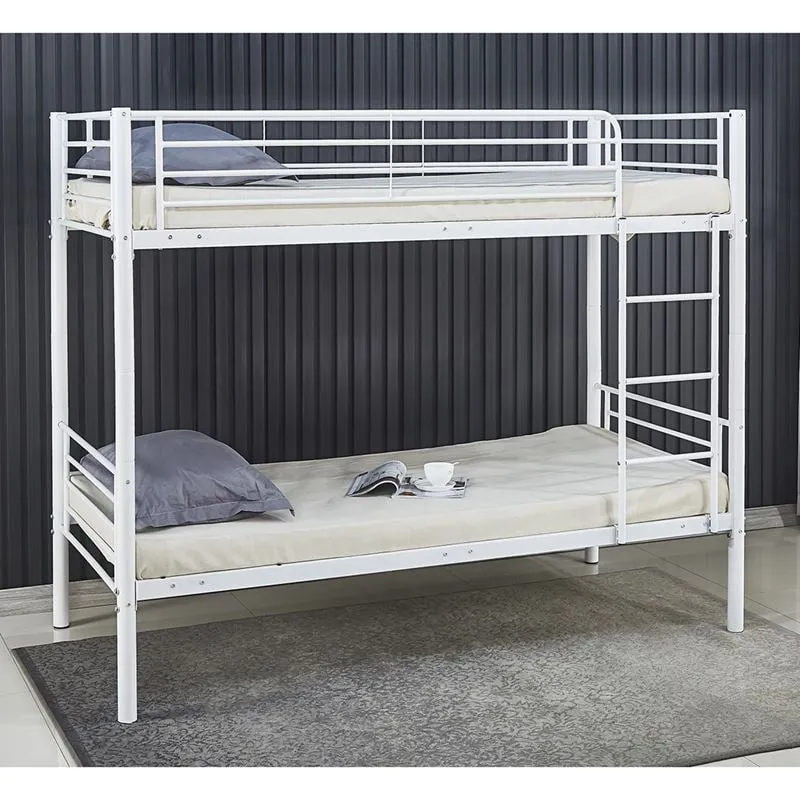 TIVOLI Double Deck Bed 90x190cm Metal White