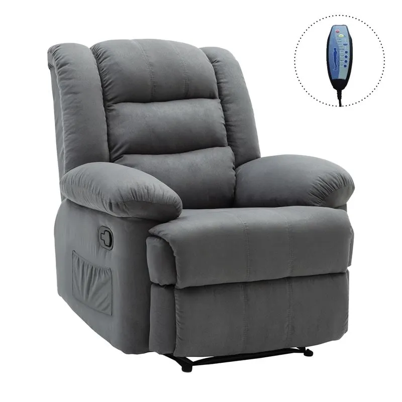 JULIA Massage-Relax Armchair, Fabric Grey