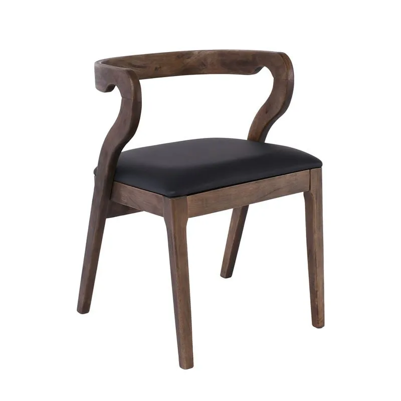 FRANKY Chair Walnut, Pu Black