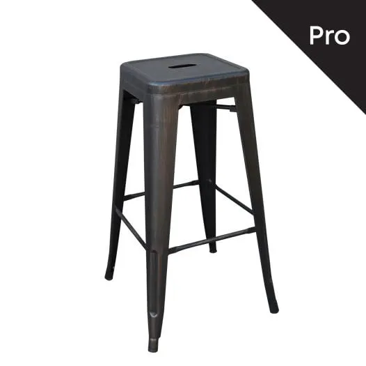 RELIX Bar Stool-Pro Metal Antique Black