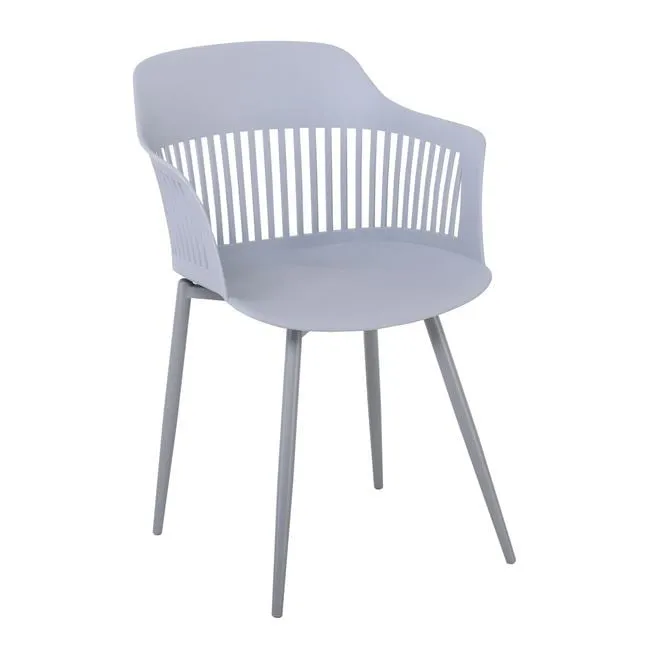 LOUISE Armchair Metal Grey/PP-UV Grey