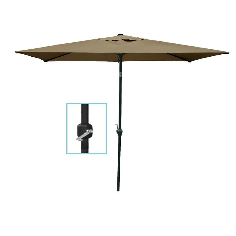 UMBRELLA 180x270cm Alu Anthracite/Fabric Beige