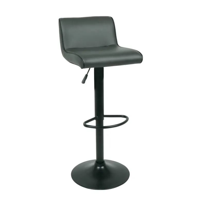 NERO Bar Stool Pu Grey/Paint Black