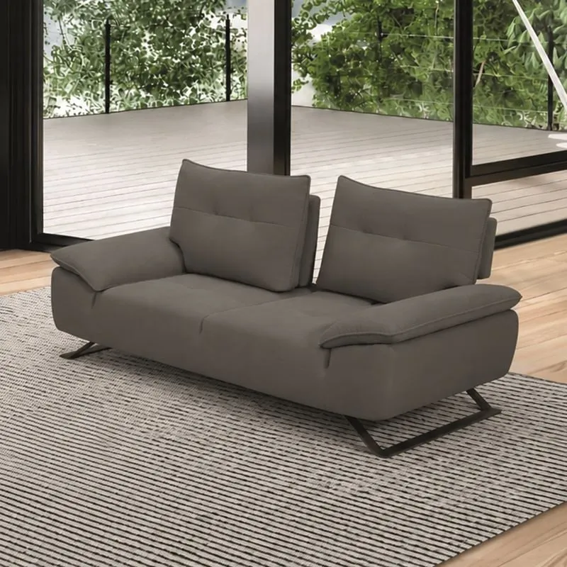 SELENA 2-Seater Sofa Grey Fabric