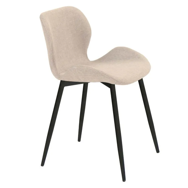 LILIAN Chair Metal Black Paint/Sand Fabric