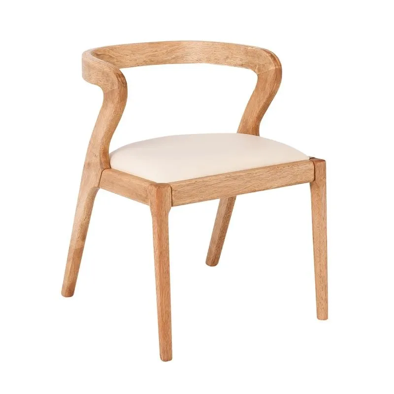 AVERY Chair Natural, Pu Cream