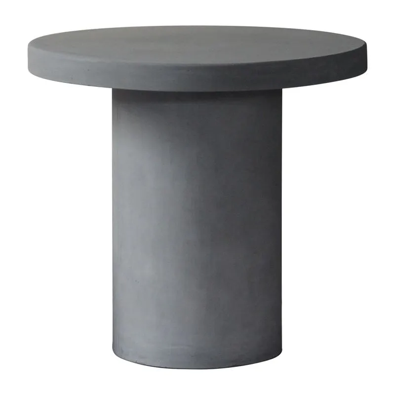 CONCRETE Cylinder Round Table D.80cm Cement Grey