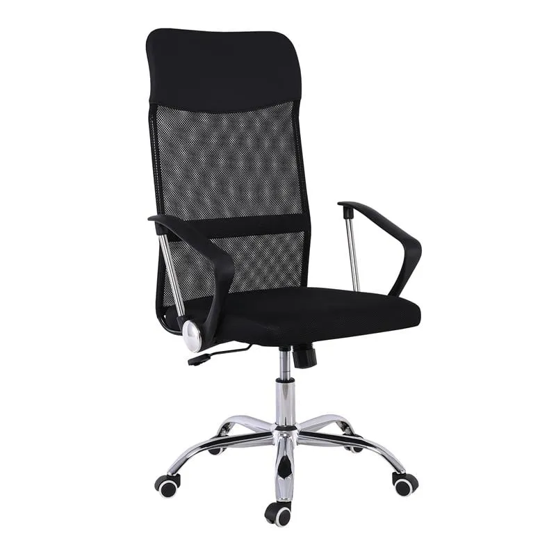 BF2400W Manager Armchair Chromed Base/Pu&Mesh Black