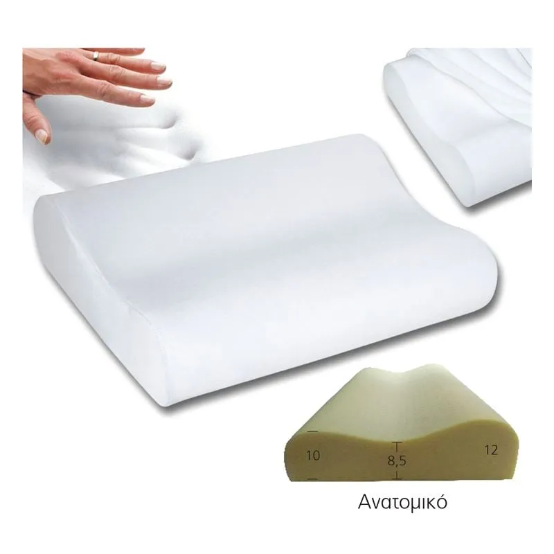 PILLOW 60x38x12cm Memory Foam (Anatomic)