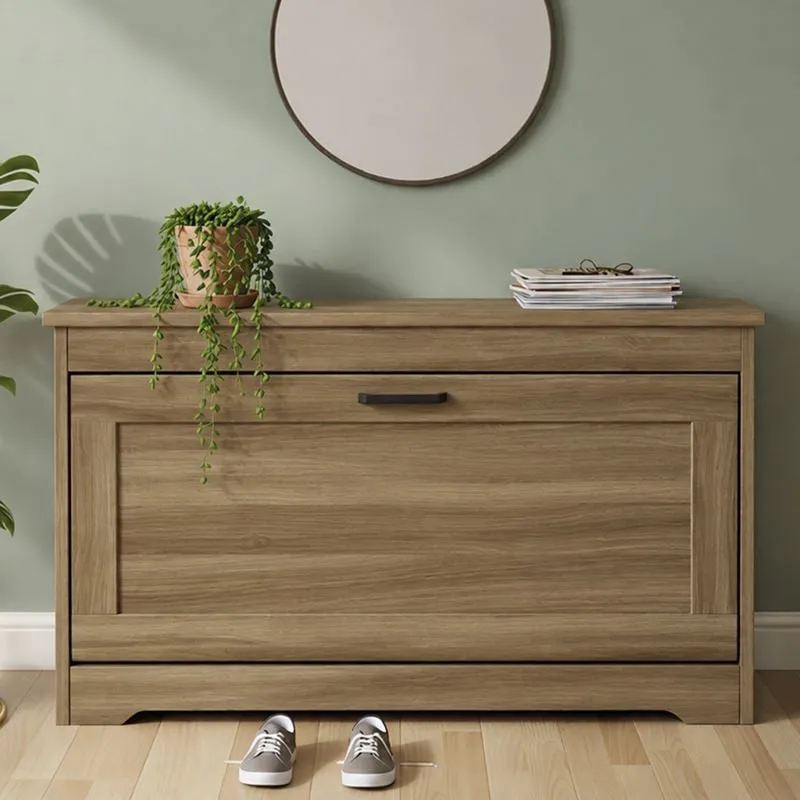 SHOE CABINET 80x30x46cm MDF Sonoma