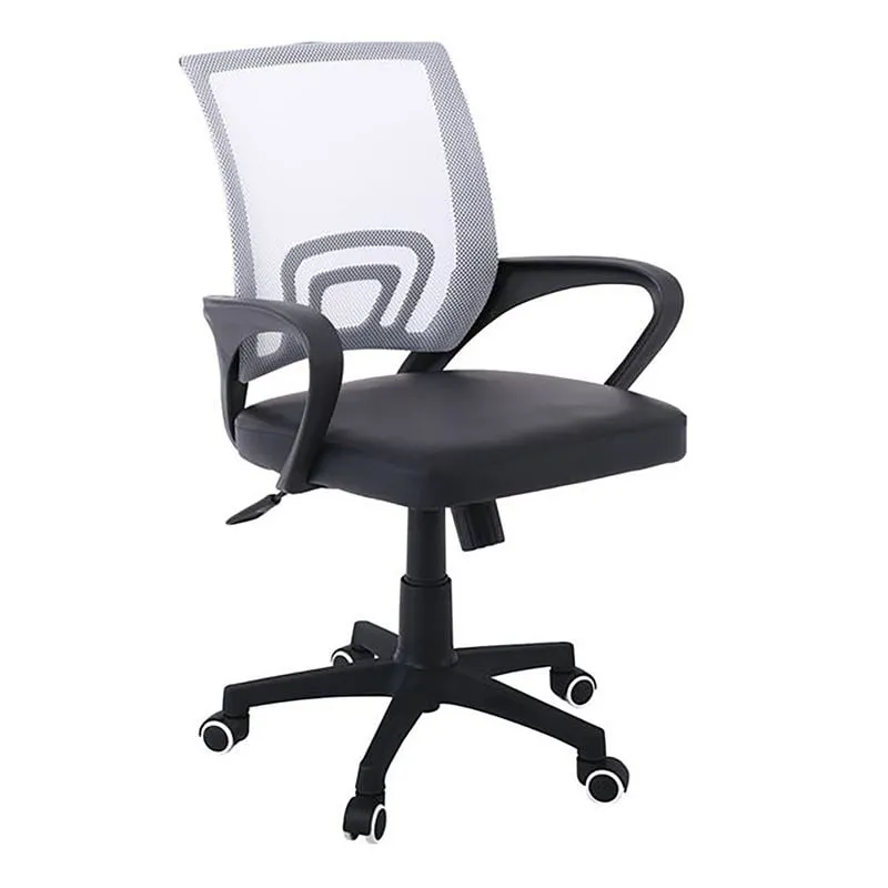 BF2101-P (with relax) Nylon Base Armchair Grey Mesh-Black Pu
