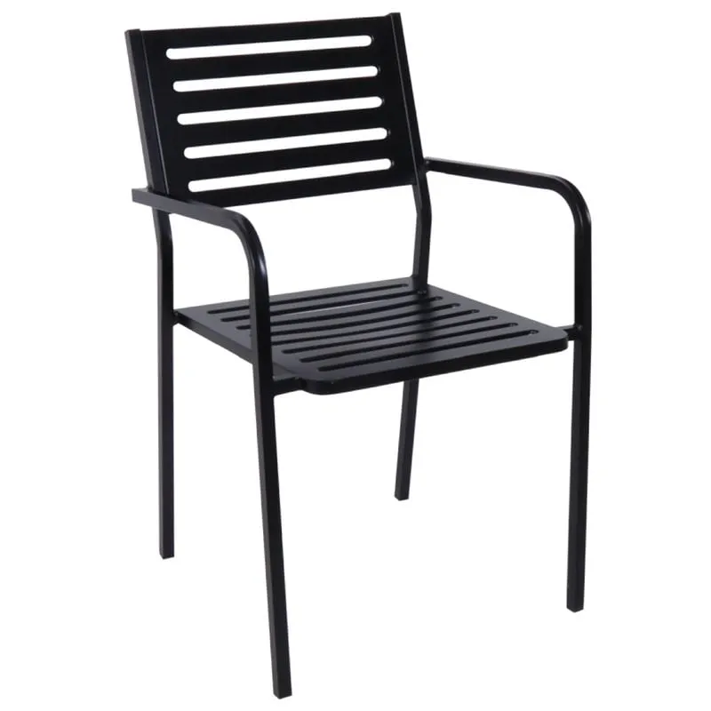 VERA Armchair Steel Black