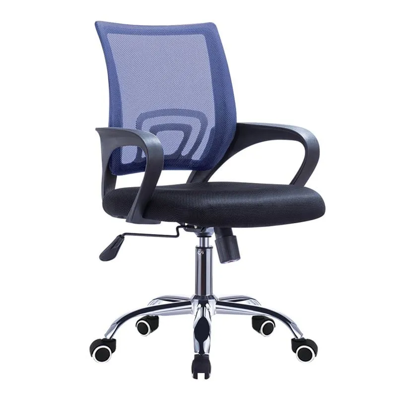 BF2101-F (with relax) Office Armchair Chrome/Blue-Black Mesh