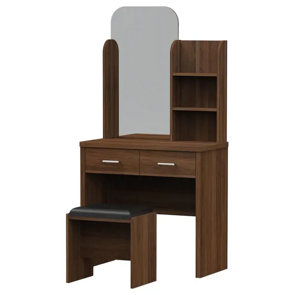 CALIBER Dressing Table Set (with stool) 80x39x155 Walnut