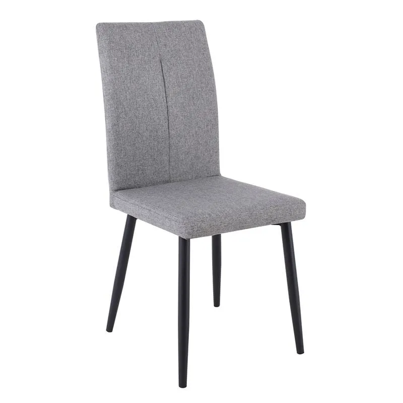 ΜΙΝΑ Chair Black Metal/Grey Fabric