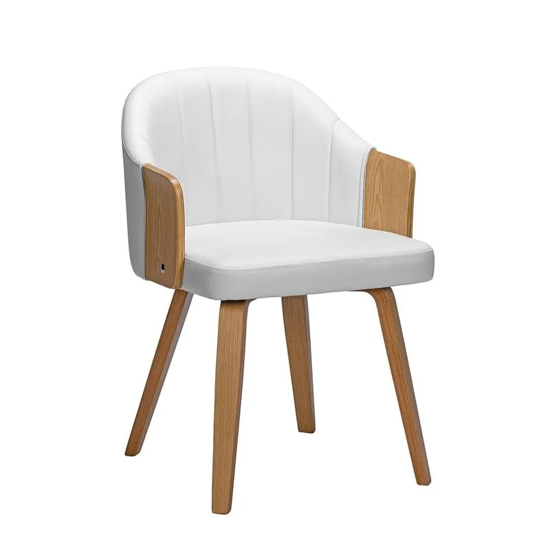 ENZO Armchair Natural/Pu White