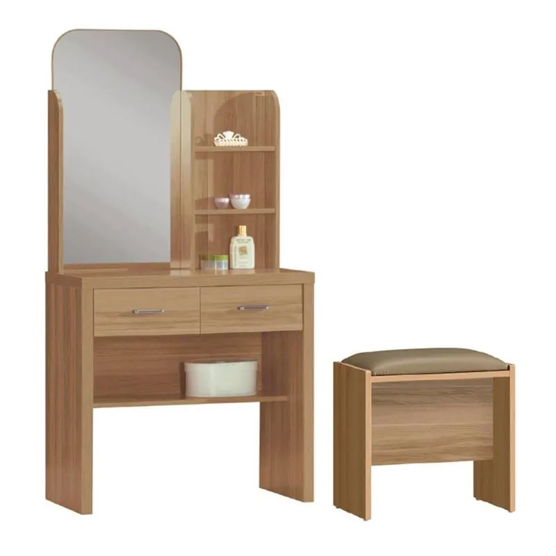 CALIBER Dressing Table Set (with stool) 80x39x155 Sonoma Oak