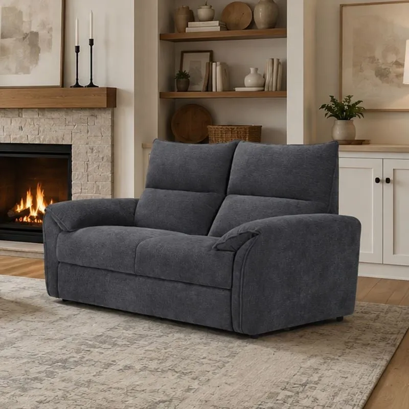 DALLAS 2-Seater Sofa Grey Fabric