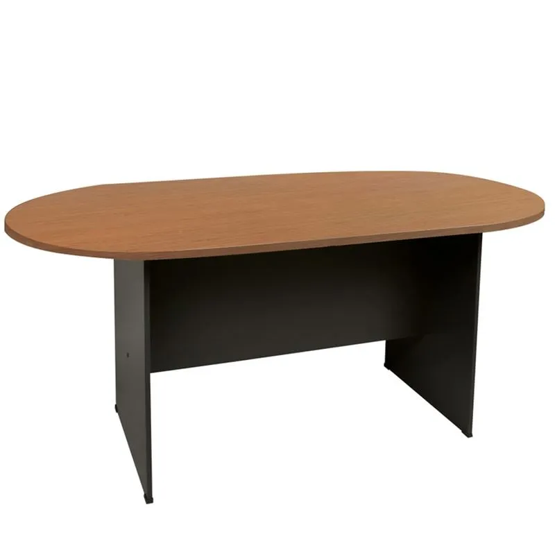 ΣΥΝΕΔΡΙΟΥ-A Τραπέζι Oval Απόχρωση Dark Grey - Cherry