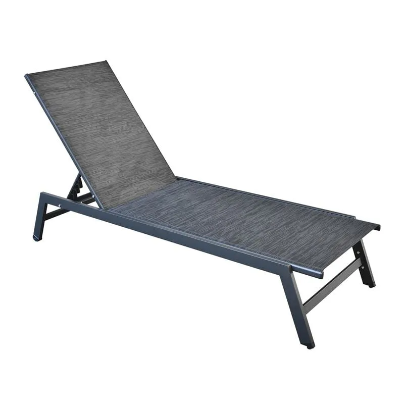 CORTE K/D Lounger Metal Black/Textilene Anthracite