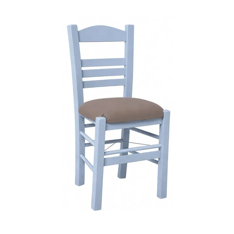 SIFNOS Beech Chair Impregnation Lacquer Grey/Pu Cappuccino