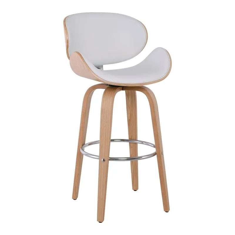 GOMEZ Bar Stool Natural/Pu White