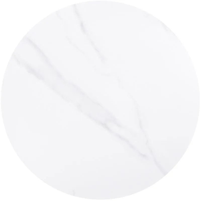 Sintered Stone Table Top D.60cm/11mm White Marble (under MDF 35x35cm)