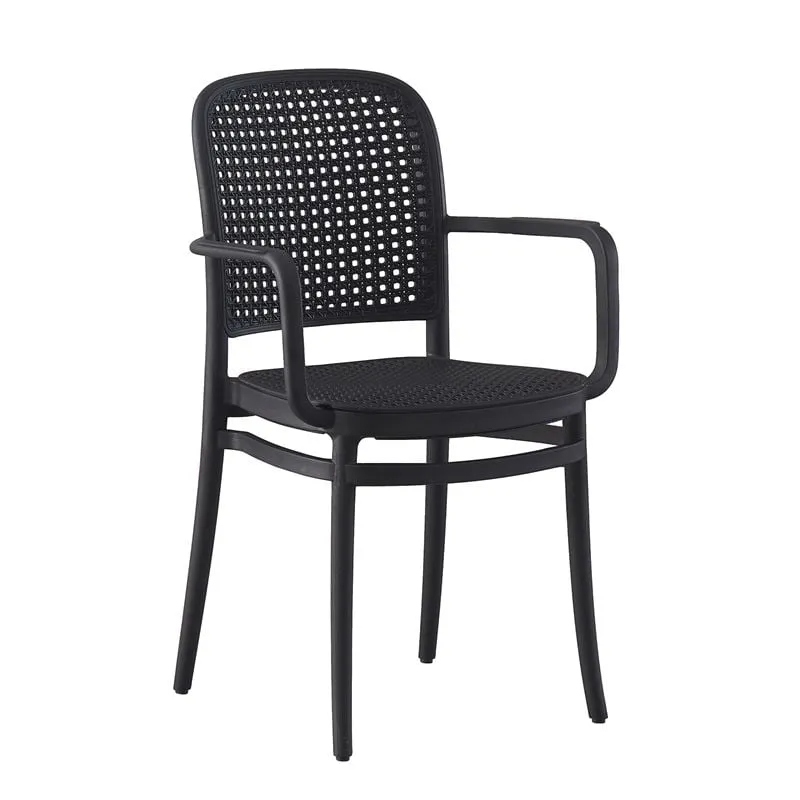FLORENCE Stacking Armchair PP Black