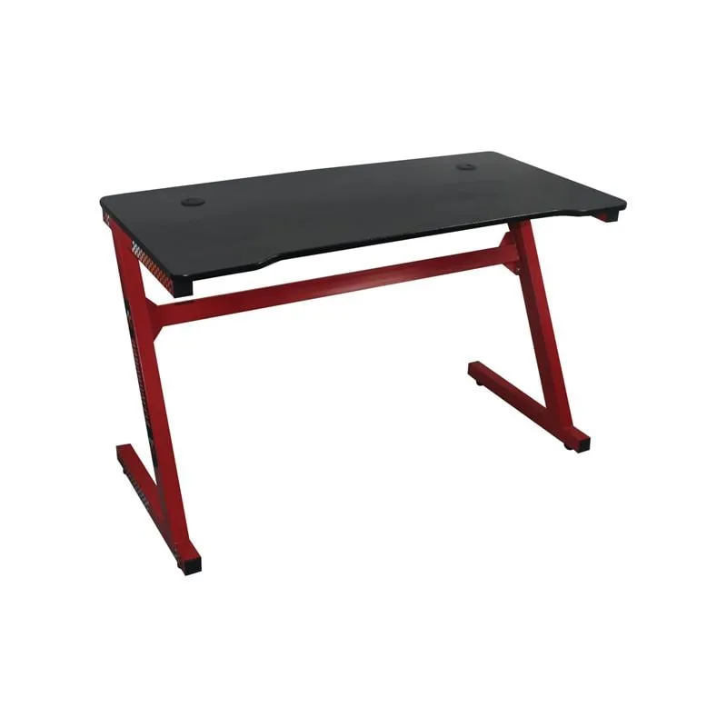 GAMING Desk 120x60x75cm Τype Carbon/Red Steel