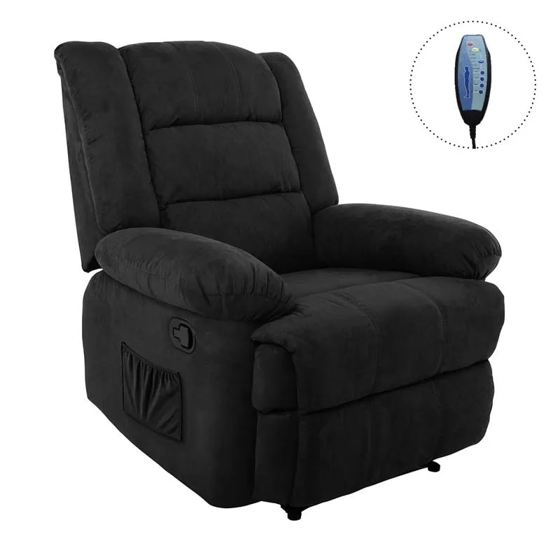 JULIA Massage-Relax Armchair, Fabric Black
