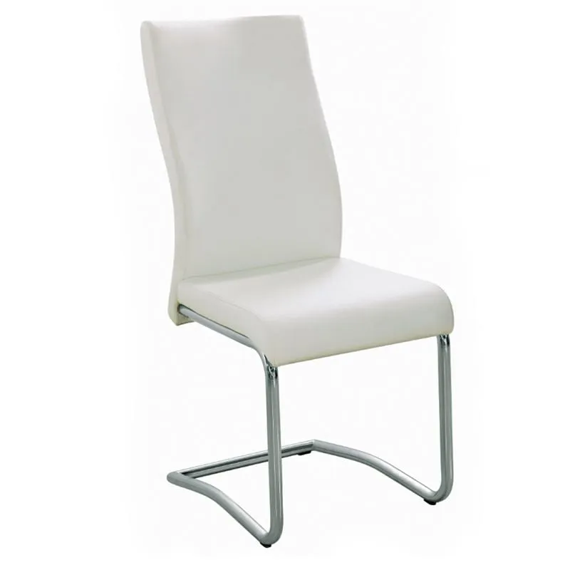BENSON Chair Chromed Frame, Cream Pvc