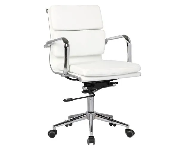 BF4801 Low Back Armchair White Pu