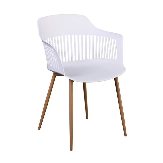LOUISE Armchair Metal Natural/PP-UV White