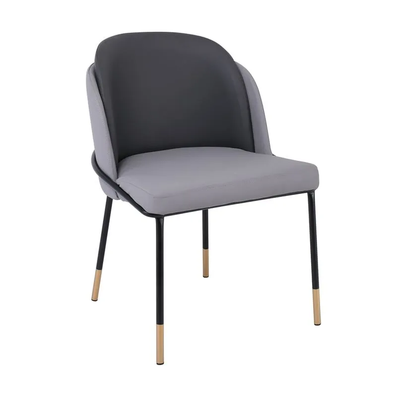 SELECT Chair Metal Black Paint, Pu Light/Dark Grey
