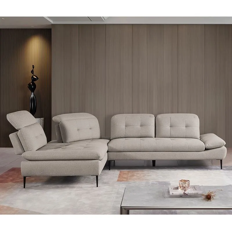SELBY Left Facing Corner Sofa Fabric Beige