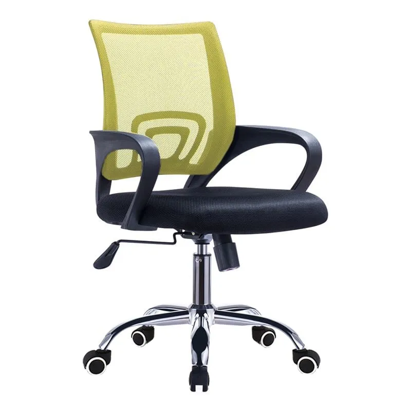 BF2101-F (with relax) Office Armchair Chrome/Light Green-Black Mesh