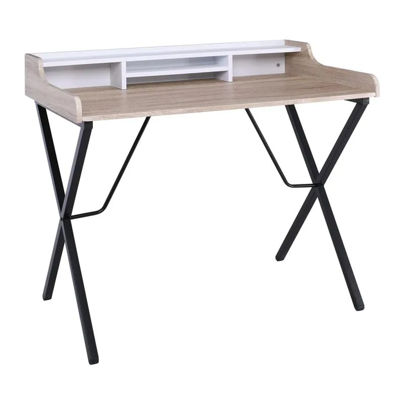 PC Metal Desk 100x60 Black/Natural